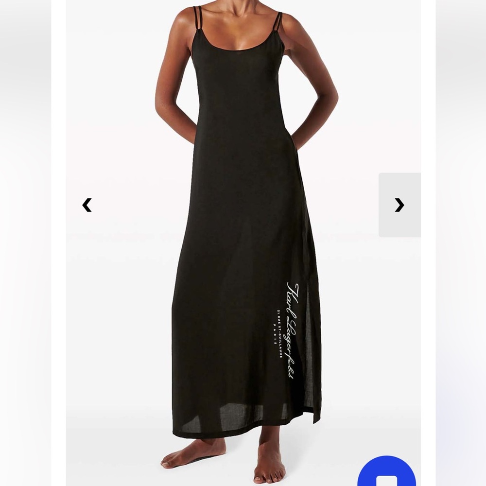 Karl Lagerfeld Black Maxi Beach Dress